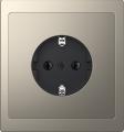 Merten D-Life socket outlet (nickel metallic)